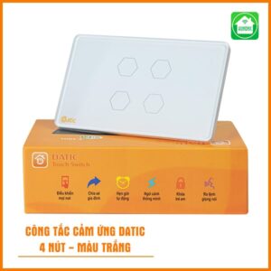 Công Tắc Cảm Ứng Datic – 4 Nút Màu Trắng