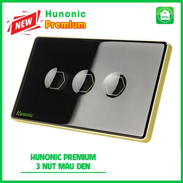 Hunonic Premium 3 Nút Màu Đen