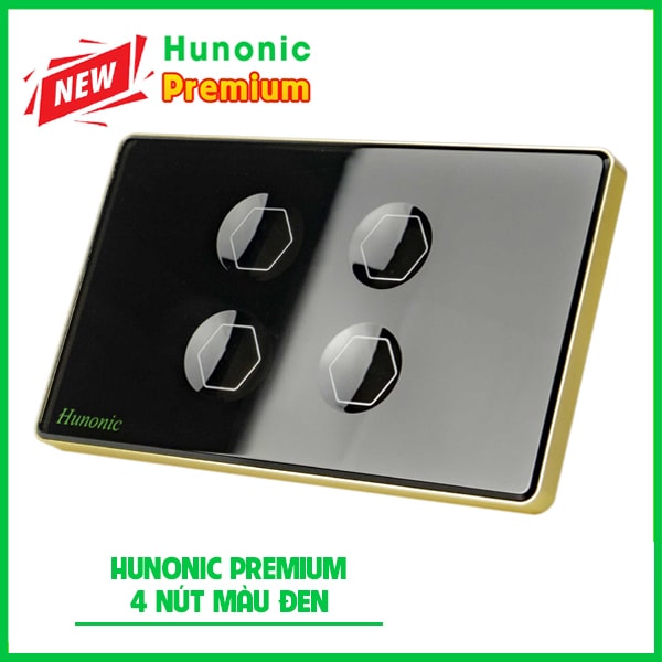 Hunonic Premium 4 Nút Màu Đen
